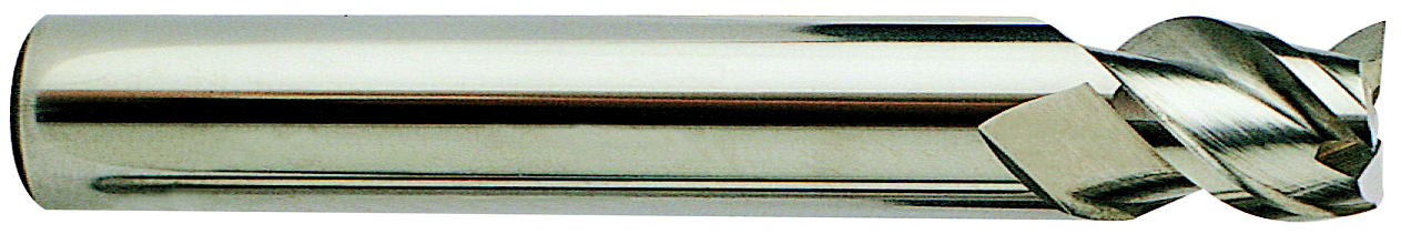 Picture of YG-1 25573-060 Dia 1/4 SH 0.2500 LOC 0.3750 OAL2.00 End Mill Standard Flute High Helix Carbide Uncoated Single End Corner Radius0.0600 1.52mm Alu-Power End Mill