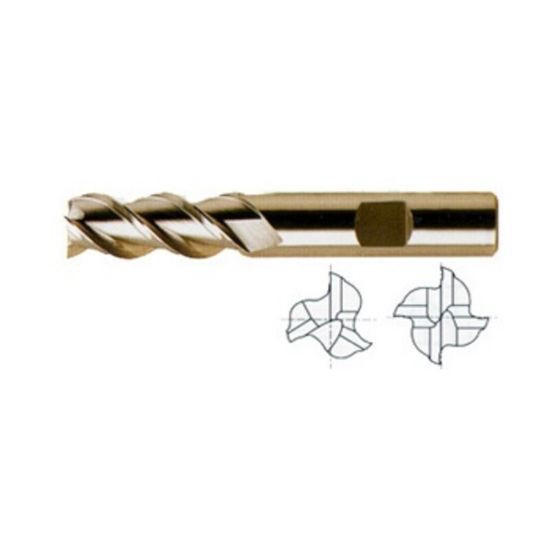 Picture of YG-1 34524 Dia 3/4 SH 0.7500 LOC 1.6250 OAL3.7500 End Mill Standard Flute High Helix Powder Metal Uncoated Single End Square Sharp ASP