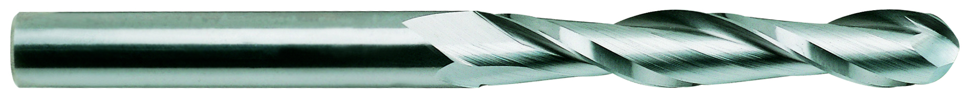 Picture of YG-1 50573TC Dia 1/4 SH 0.2500 LOC 1.1250 OAL3.00 End Mill Standard Flute Standard Helix Carbide TiCN Single End Ball NoseBall Carbide EndMillS