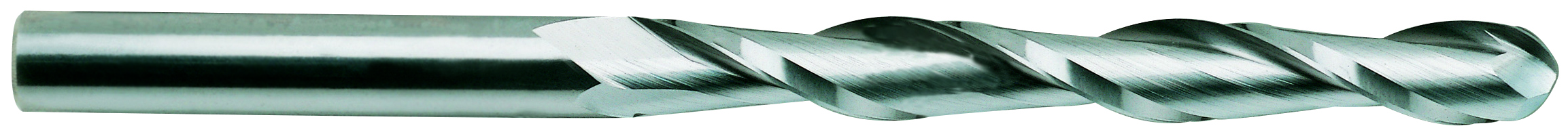 Picture of YG-1 52584TN Dia 3/8 SH 0.3750 LOC 1.7500 OAL4.00 End Mill Standard Flute Standard Helix Carbide TiN Single End Ball NoseBall Carbide EndMillS