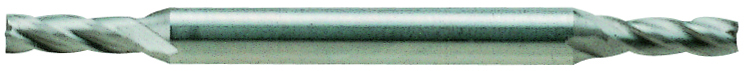 Picture of YG-1 53258CN Dia 5/64 SH 0.1875 LOC 0.2343 OAL2.2500 End Mill Standard Flute Standard Helix Cobalt TiN Double End Square Sharp General Purpose