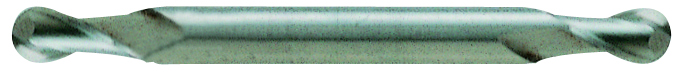 Picture of YG-1 55260CN Dia 3/32 SH 0.1875 LOC 0.1406 OAL2.00 End Mill Standard Flute Standard Helix Cobalt TiN Double End Ball NoseBall General Purpose