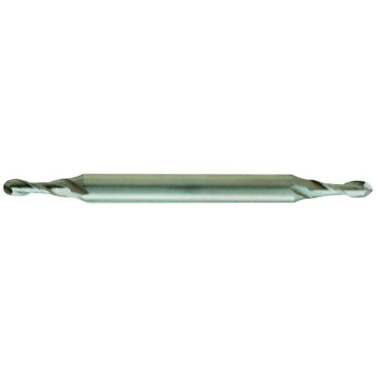 Picture of YG-1 56008HE Dia 5/64 SH 0.1875 LOC 0.2343 OAL2.2500 End Mill Standard Flute Standard Helix Cobalt TiAlN Double End Ball NoseBall General Purpose