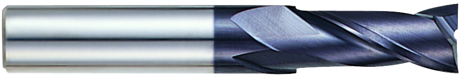 Picture of YG-1 93076 Dia 3/16 SH 0.1875 LOC 0.6250 OAL2.00 End Mill Standard Flute Standard Helix Carbide TiAlN Single End Square Sharp X-Power
