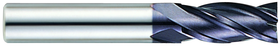 Picture of YG-1 93106 Dia 5/16 SH 0.3125 LOC 1.1250 OAL3.00 End Mill Standard Flute Standard Helix Carbide TiAlN Single End Square Sharp X-Power