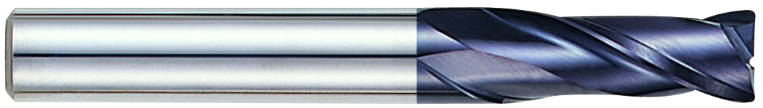 Picture of YG-1 93192 Dia 1/2 SH 0.50 LOC 0.6250 OAL4.00 End Mill Standard Flute Standard Helix Carbide TiAlN Single End Corner Radius0.0600 1.52mm X-Power