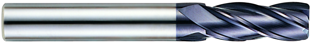 Picture of YG-1 93237 Dia 1/2 SH 0.50 LOC 0.6250 OAL4.00 End Mill Standard Flute Standard Helix Carbide TiAlN Single End Corner Radius0.0900 2.29mm X-Power