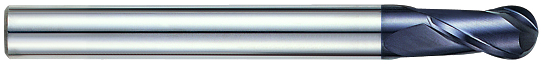 Picture of YG-1 93260 Dia 1/32 SH 0.2500 LOC 0.0312 OAL2.50 End Mill Standard Flute Standard Helix Carbide TiAlN Single End Ball NoseBall X-Power