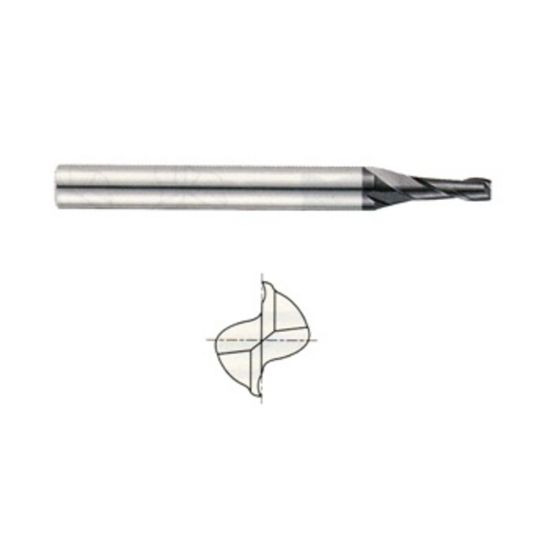 Picture of YG-1 93437 Dia 0.70mm SH 0.1181 LOC 0.0551 OAL1.574 End Mill Standard Flute Standard Helix Carbide TiAlN Single End Square Sharp X-Power