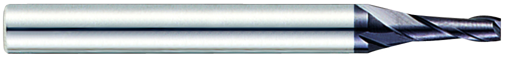 Picture of YG-1 93504 Dia 0.052 SH 0.1250 LOC 0.1570 OAL1.50 End Mill Standard Flute Standard Helix Carbide TiAlN Single End Square Sharp X-Power
