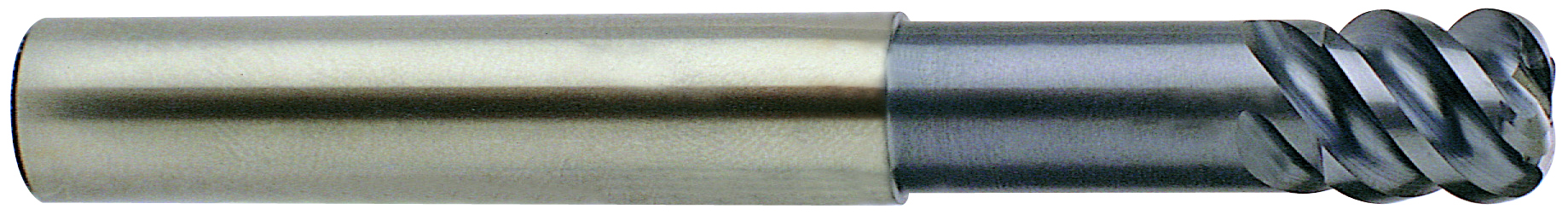 Picture of YG-1 93596 Dia 7/16 SH 0.4375 LOC 0.50 OAL3.2500 End Mill Standard Flute High Helix Carbide TiAlN Single End Corner Radius0.1090 2.77mm X-Power