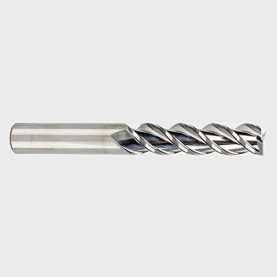 Picture of YG-1 97032 Dia 1/2 SH 0.50 LOC 1.3750 OAL3.50 End Mill Standard Flute Standard Helix Carbide Uncoated Single End Square Sharp Alu-Power End Mill