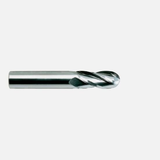 Picture of YG-1 E5250024 Dia 3/8" SH 0.3750 LOC 1.00 OAL 2.50 End Mill Standard Flute High Helix Carbide Uncoated Single End Ball NoseBall Generic