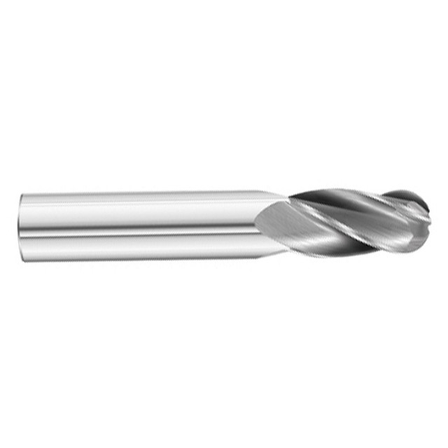 Picture of YG-1 E5250064 Dia 1" SH 1.00 LOC 1.50 OAL 4.00 End Mill Standard Flute High Helix Carbide Uncoated Single End Ball NoseBall Generic