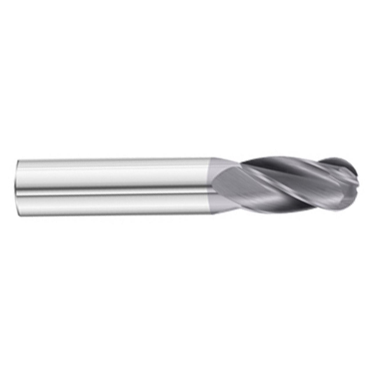 Picture of YG-1 E5250064TF Dia 1" SH 1.00 LOC 1.50 OAL 4.00 End Mill Standard Flute High Helix Carbide TiAlN Single End Ball NoseBall Generic