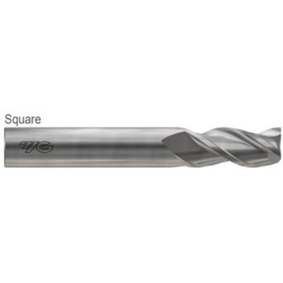 Picture of YG-1 E5G95012 Dia 3/16 SH 0.1875 LOC 0.3125 OAL2.00 End Mill Standard Flute Standard Helix Carbide Uncoated Single End Square Sharp Alu-Power HPC