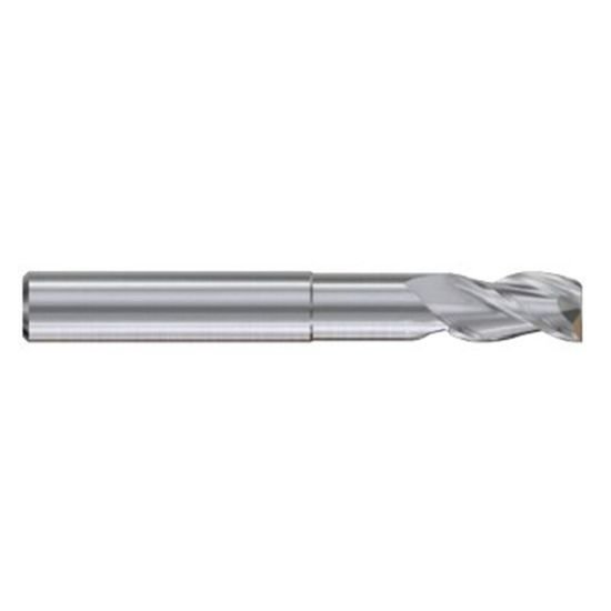 Picture of YG-1 E5G96016 Dia 1/4 SH 0.2500 LOC 0.3750 OAL2.50 End Mill Standard Flute Standard Helix Carbide Uncoated Single End Square Sharp Alu-Power HPC