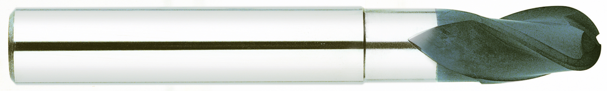 Picture of YG-1 EI881035 Dia 3.50mm SH 0.2362 LOC 0.1969 OAL2.559 End Mill Standard Flute Standard Helix Carbide Diamond Single End Ball NoseBall D-Power