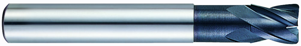 Picture of YG-1 EIB05904 Dia 1/4 SH 0.2500 LOC 0.7500 OAL2.50 End Mill Standard Flute Standard Helix Carbide Diamond Single End Corner Radius0.0300 0.76mm D-Power