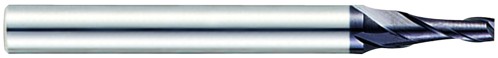 Picture of YG-1 EM837020 Dia 2mm SH 0.1575 LOC 0.2362 OAL1.7717 End Mill Standard Flute Standard Helix Carbide TiAlN Single End Square Sharp X-Power