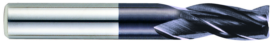 Picture of YG-1 EM895901 Dia 3mm SH 0.2362 LOC 0.3937 OAL1.9685 End Mill Standard Flute Standard Helix Carbide TiAlN Single End Square Sharp X-Power
