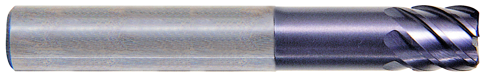 Picture of YG-1 EM897100 Dia 10mm SH 0.3937 LOC 0.3937 OAL2.7559 End Mill Standard Flute High Helix Carbide TiAlN Single End Corner Radius0.0394 1.00mm X-Power