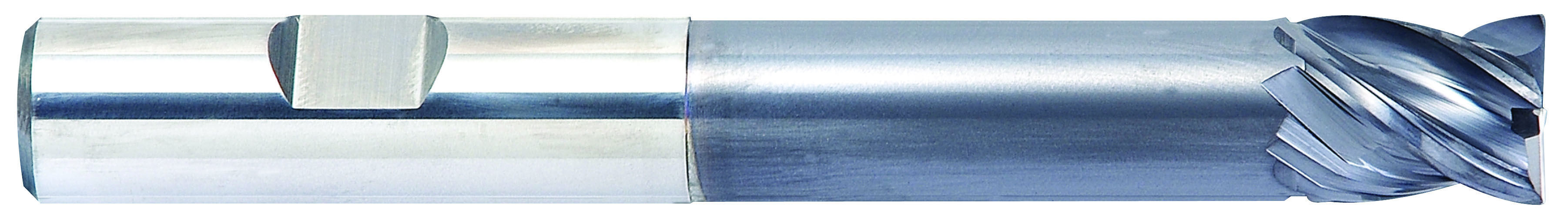 Picture of YG-1 EMB20642 Dia 1 SH 1.00 LOC 1.1250 OAL6.50 End Mill Standard Flute Variable Helix Carbide TiAlN Single End Square Sharp V7 Mill