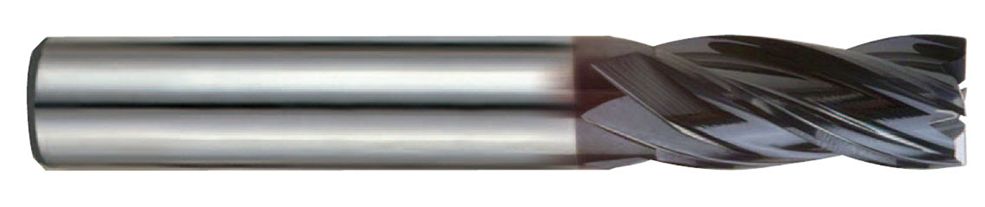 Picture of YG-1 EMD38050 Dia 5mm SH 0.2362 LOC 0.5118 OAL2.2441 End Mill Standard Flute Variable Helix Carbide TiAlN Single End Square Sharp V7 Mill
