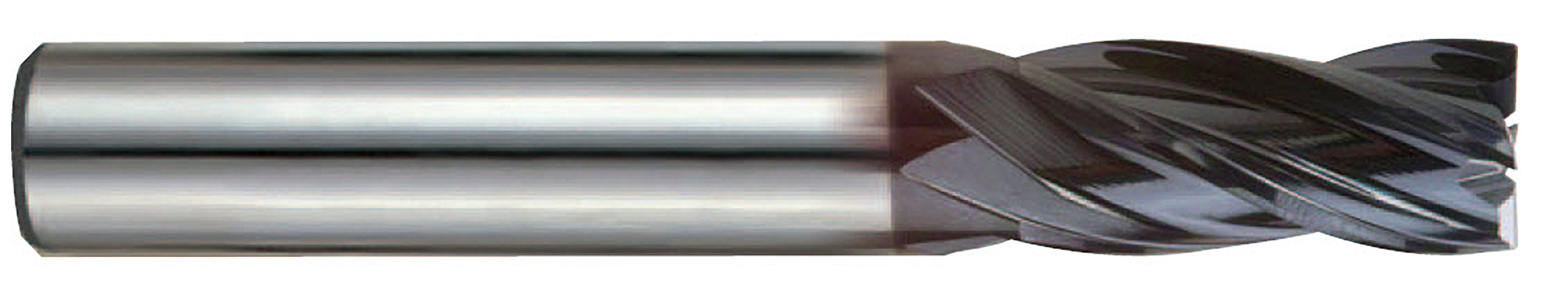 Picture of YG-1 EMD46008 Dia 1/8 SH 0.1250 LOC 0.3750 OAL1.50 End Mill Standard Flute Variable Helix Carbide TiAlN Single End Square Sharp V7 Mill