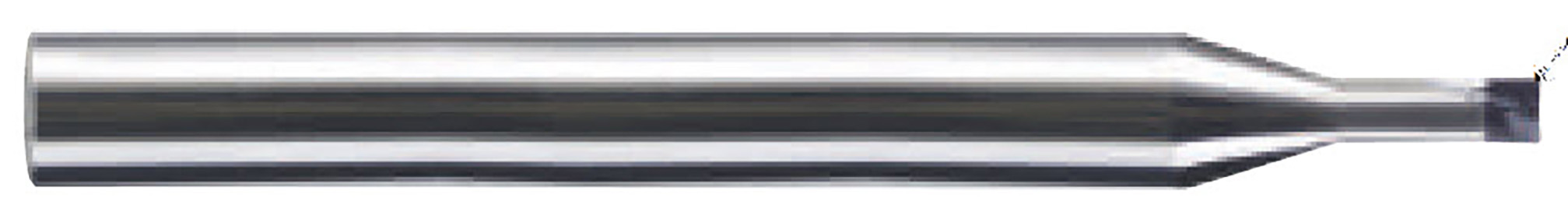 Picture of YG-1 ESD02015108 Dia 1.50mm SH 0.1575 LOC 0.0394 OAL1.968 End Mill Standard Flute Standard Helix CBN Uncoated Single End Corner Radius0.0039 0.10mm CBN