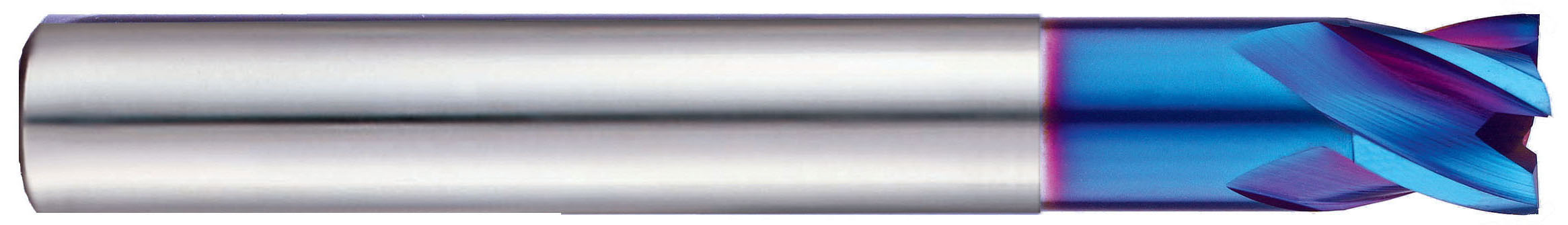 Picture of YG-1 G85032 Dia 1/2 SH 0.50 LOC 0.6250 OAL3.00 End Mill Standard Flute Standard Helix Carbide TiAlN Single End Corner Radius0.0120 0.30mm X-5070 End Mill