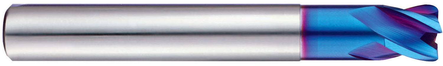Picture of YG-1 G8A37100 Dia 10mm SH 0.3937 LOC 0.4724 OAL2.9528 End Mill Standard Flute Standard Helix Carbide TiAlN Single End Corner Radius0.0079 0.20mm X-5070 End Mill