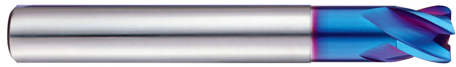 Picture of YG-1 G8A47100 Dia 10mm SH 0.3937 LOC 0.4331 OAL2.7559 End Mill Standard Flute Standard Helix Carbide TiAlN Single End Corner Radius0.0394 1.00mm X-5070 End Mill