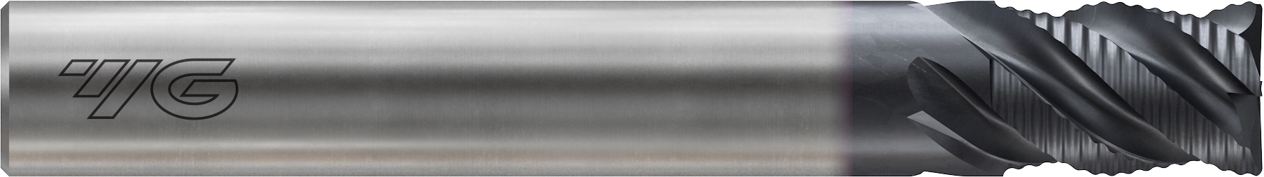 Picture of YG-1 G90716 Dia 1/4 SH 0.2500 LOC 0.3750 OAL2.00 End Mill Carbide TiAlN Single End Corner Radius0.0200 0.51mm X-SPEED End Mills