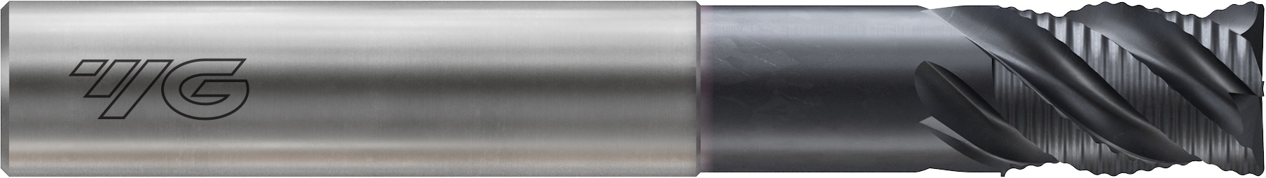 Picture of YG-1 G90916 Dia 1/4 SH 0.2500 LOC 0.3750 OAL2.50 End Mill Carbide TiAlN Single End Corner Radius0.0200 0.51mm X-SPEED End Mills