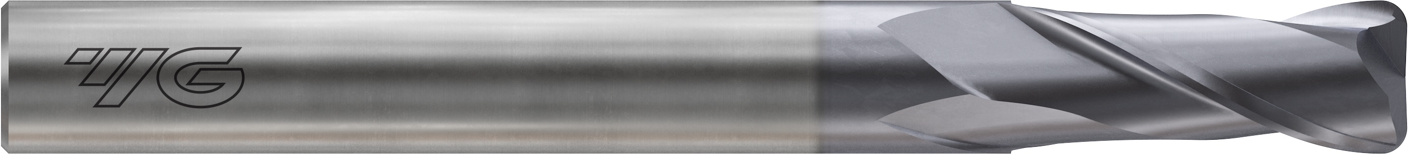 Picture of YG-1 GMF18927 Dia 3/8 SH 0.3750 LOC 1.00 OAL4.00 End Mill Standard Flute Standard Helix Carbide TiAlN Single End Corner Radius0.0200 0.51mm 4G Mill