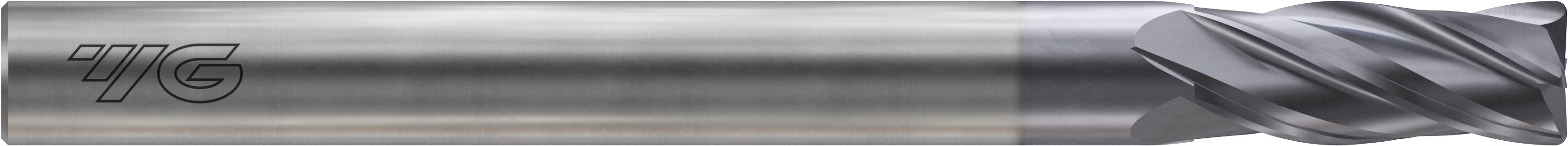 Picture of YG-1 GMF20913 Dia 5/16 SH 0.3125 LOC 0.7500 OAL4.00 End Mill Standard Flute Variable Helix Carbide TiAlN Single End Corner Radius0.0800 2.03mm 4G Mill
