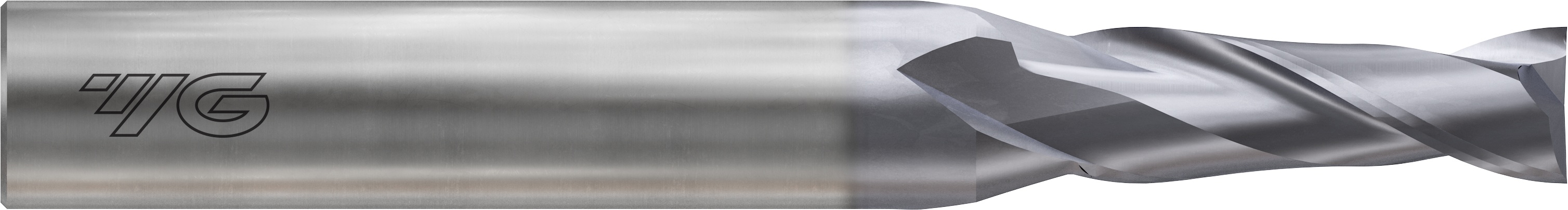 Picture of YG-1 GMF23910 Dia 0.04 SH 0.2500 LOC 0.0937 OAL2.00 End Mill Standard Flute Standard Helix Carbide TiAlN Single End Square Sharp 4G Mill