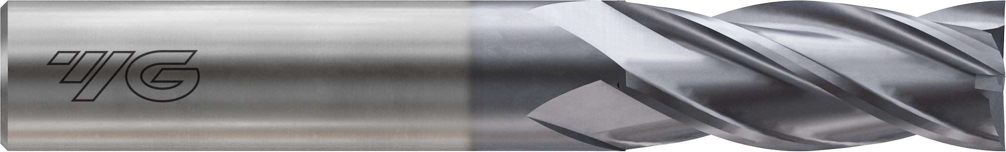Picture of YG-1 GMF27948 Dia 3/4 SH 0.7500 LOC 3.50 OAL8.00 End Mill Standard Flute Standard Helix Carbide TiAlN Single End Square Sharp 4G Mill