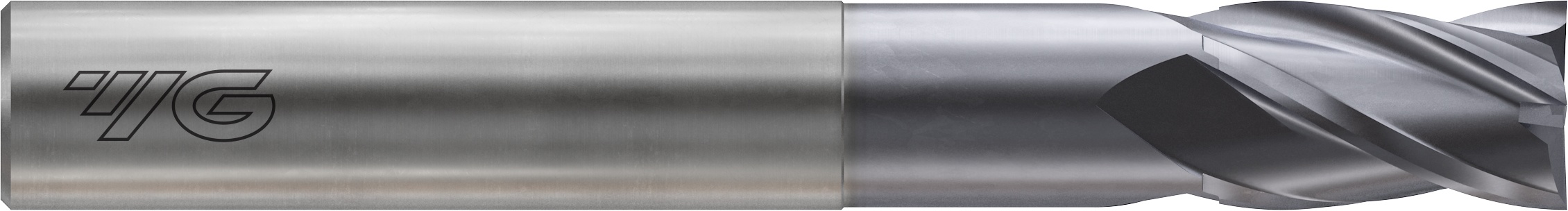 Picture of YG-1 GMF28016 Dia 1/4 SH 0.2500 LOC 0.3750 OAL2.3750 End Mill Standard Flute Standard Helix Carbide TiAlN Single End Square Sharp 4G Mill