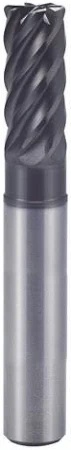 Picture of YG-1 JAG98914 Dia 3/8 SH 0.3750 LOC 0.50 OAL4.00 End Mill Standard Flute Standard Helix Carbide TiCN Single End Corner Radius0.1200 3.05mm Alu-Power HPC