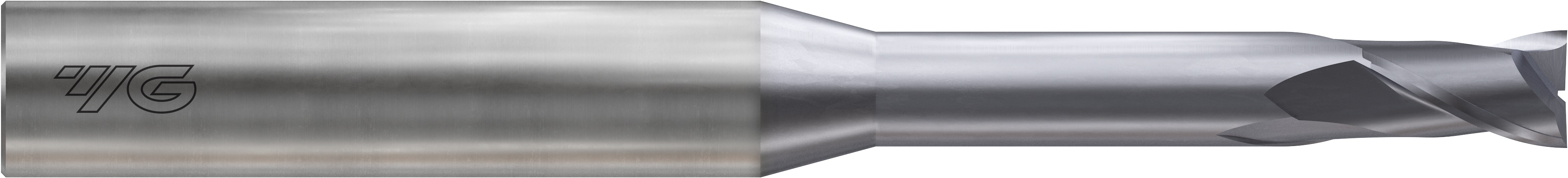 Picture of YG-1 SEM84501005 Dia 1mm SH 0.1575 LOC 0.0591 OAL1.9685 End Mill Standard Flute Standard Helix Carbide TiAlN Single End Square Sharp 4G Mill