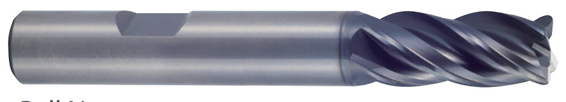 Picture of YG-1 UGMF71924 Dia 1/2 SH 0.50 LOC 0.6250 OAL2.50 End Mill Standard Flute Variable Helix Carbide TiAlN Single End Corner Radius0.0600 1.52mm V7 Plus A