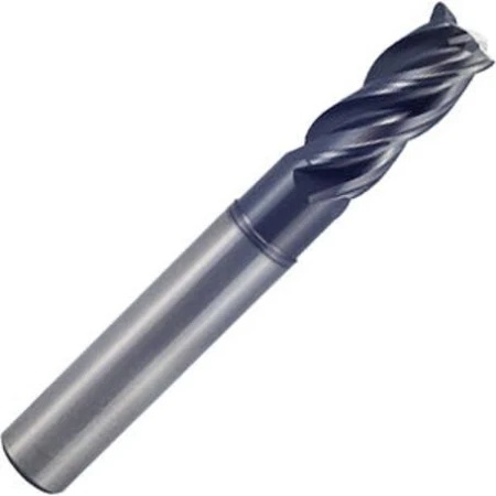 Picture of YG-1 UGMF74958 Dia 1/2 SH 0.50 LOC 0.6250 OAL6.00 End Mill Standard Flute Variable Helix Carbide TiAlN Single End Corner Radius0.1250 3.18mm V7 Plus A