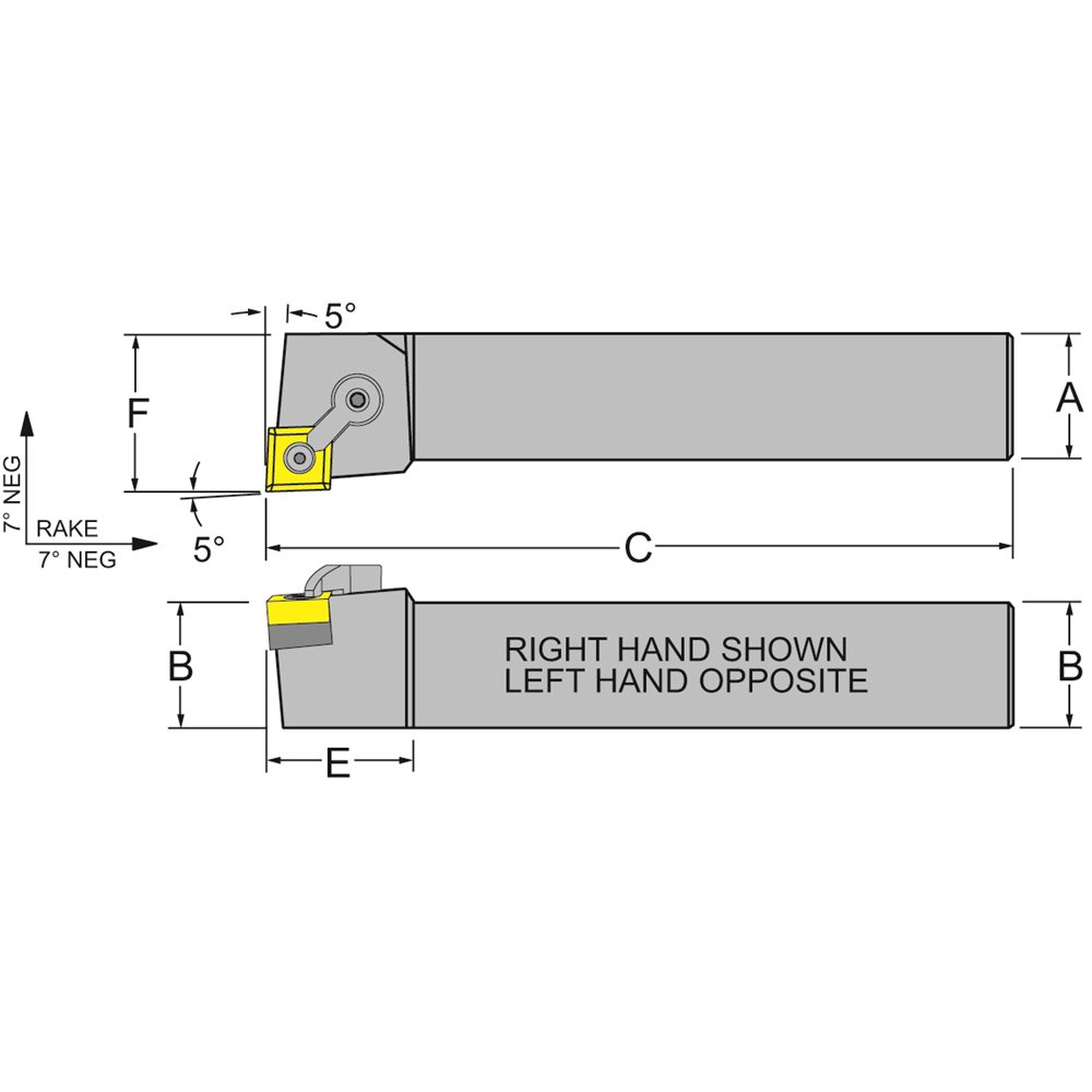 Picture of MCLNL 12-4C ZCC .750 LH 95Degree Turning Holder