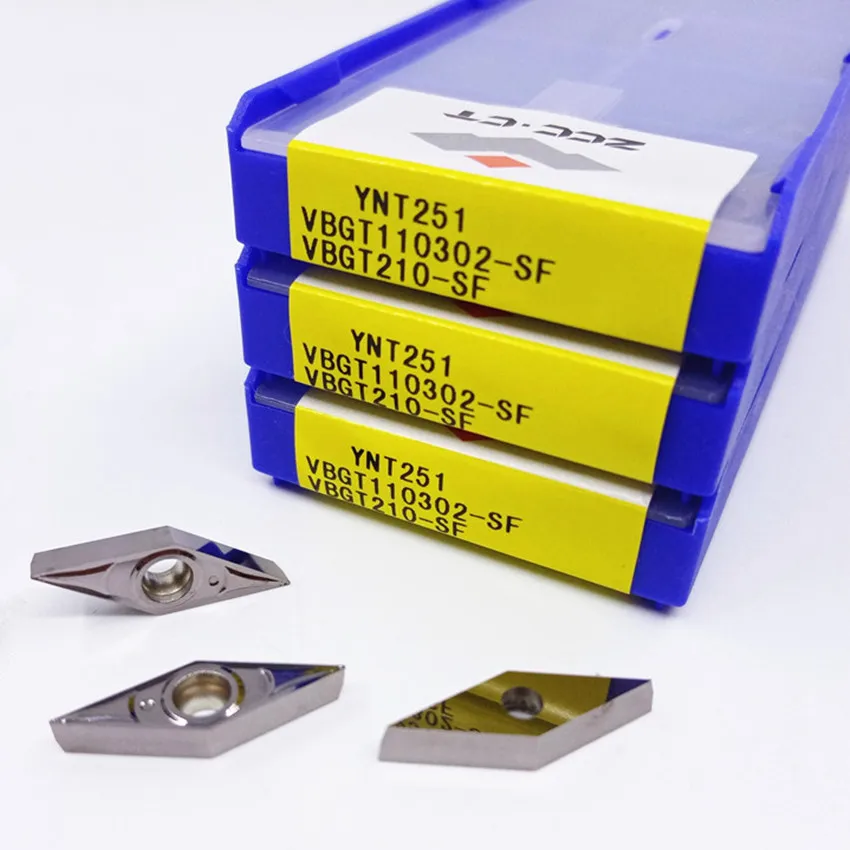 Picture of VCGT 110304SF YNG151C ZCC VCGT 221SF YNG151C 35.0° Positive Finishing, Semi Finishing