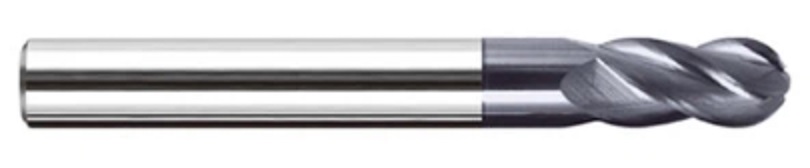 Picture of ZCC 4440007213	 1/8 4FL Long Ball Carb TIALN End Mill