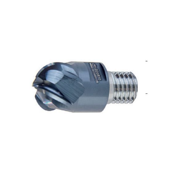 Picture of ZCC Q08-PM-4B-1/2 Dia 1/2 SH T08 LOC 0.2760 OAL0.6700End Mill,Replacable Head Standard Flute Standard Helix Carbide TiAlN Single End Ball NoseBall Z-PERFECT