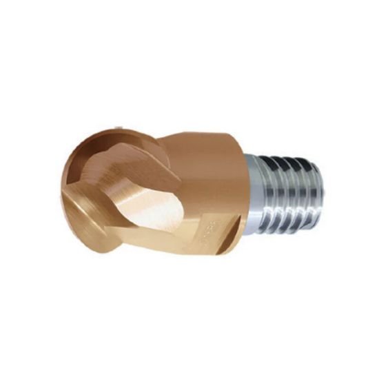 Picture of ZCC Q12-HMX-2B-3/4 Dia 3/4 SH T12 LOC 0.4330 OAL1.0040End Mill,Replacable Head Standard Flute Standard Helix Carbide TiAlN Single End Ball NoseBall Z-PERFECT