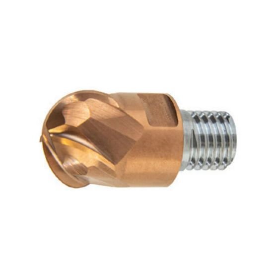 Picture of ZCC Q14-HMX-4B-1 Dia 1 SH T14 LOC 0.5310 OAL1.2400End Mill,Replacable Head Standard Flute Standard Helix Carbide TiAlN Single End Ball NoseBall Z-PERFECT